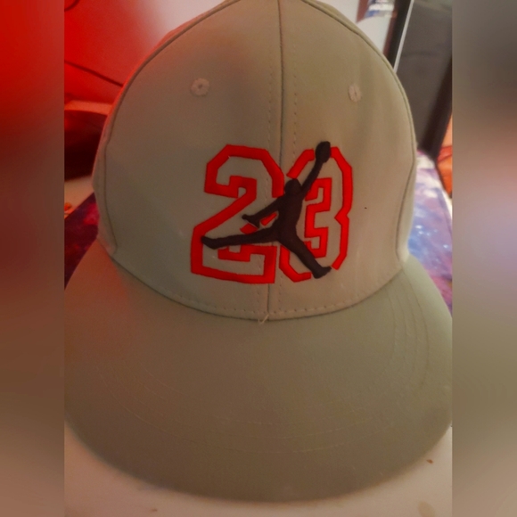 Jordan adjustable hat. (Color is lime green. - Picture 1 of 3